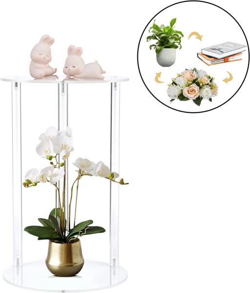 Acrylic Flower Stand Wedding Centerpieces Marriage Decorations Supplies Tabletop Decor Clear Display Rack Crystal Stage Pillar