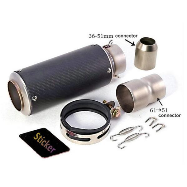 Motocross universal motorcycle muffler 51 - 61mm Carbon Fiber Exhaust Pipes