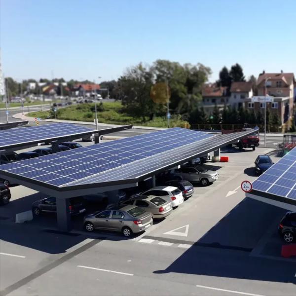 Солнечная электростанция Carport Anodized Q235 Солнечная стальная система Carport для рынка