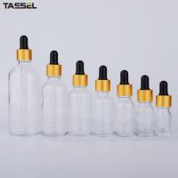 el dropper de cristal del aceite esencial del claro de 5ml 10ml embotella 18/410 dropper de aluminio