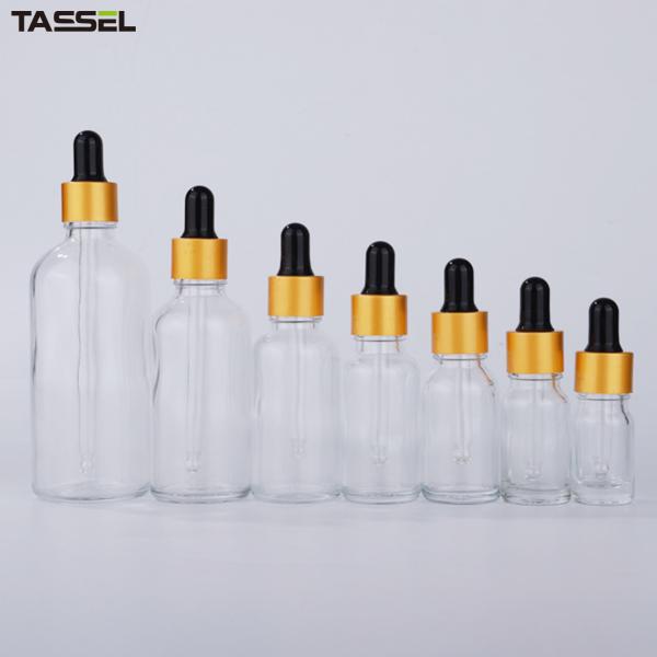 капельница эфирного масла ясности 5ml 10ml стеклянная разливает 18/410 алюминиевых капельниц по бутылкам