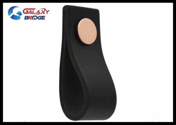 Geniune Leather Drawer Pull Handles / North Europe Design Dresser Handles