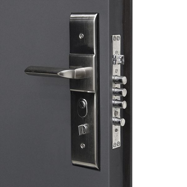 Single Swing Steel Door High Security  Modern Outdoor  Visible/Invisible Hinge