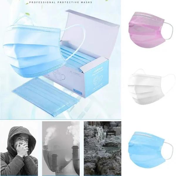 Disposable 2 Ply Face Mask Protection Against Virus With Elastic Ear Loop