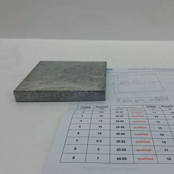 Custom TOFD Standard Surface Finish Calibration Block 1018 Steel Ultrasonic NDT Calibration Block