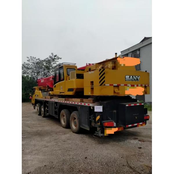 Yellow and Red Mobile Truck Crane For Sale 55 Tons Direct Source Max Working Height 45.5 Meters