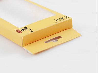Rectangle White Card Paper Electronics Packaging Box Foldable With Hang Tag