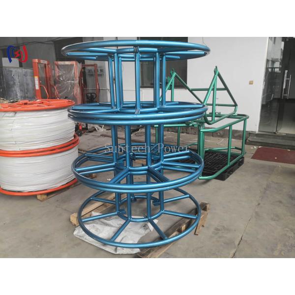 360 Degree Rotating Drum Rope Reel and Stand with Corrosion-Resistant Build and Modular Design for Tangle-Free Unwinding