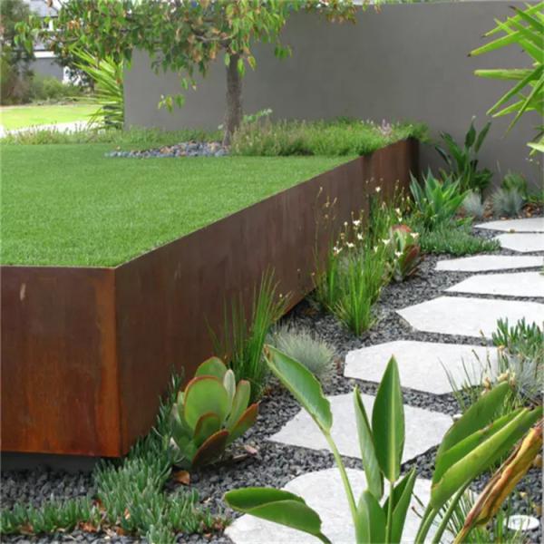 Bordas decorativas de jardim de metal enferrujado de aço corten