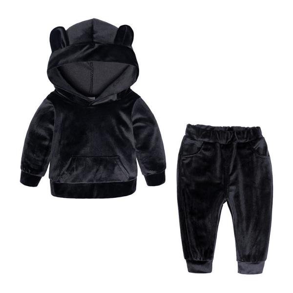 Sports Children'S Outfit Sets Leisure Gold Velvet Two Piece