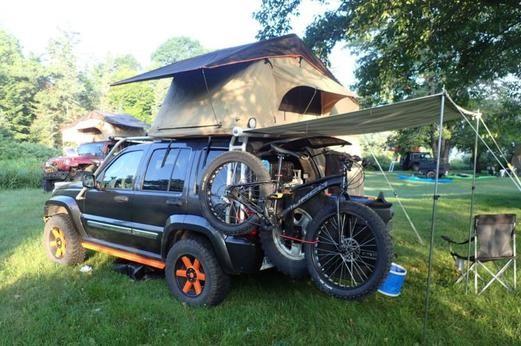 Green And Beige Off Road Roof Top Tent 310*190*130CM Unfolding Size