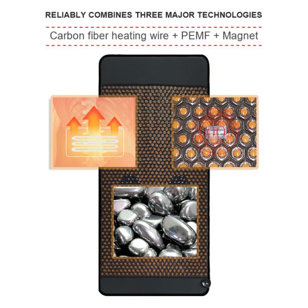 110V-240V 300W Magnetic Stones Infrared PEMF Mat with Four Coils for Energy Balance