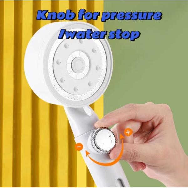 High Pressure Water Saving Handheld Shower Head with ABS Plastic and Massage Feature2