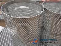 Le trou rond d'acier inoxydable a perforé le cylindre utilisé pour l'industrie de filtration