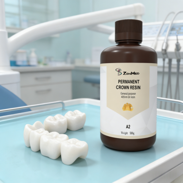 Breaking Elongation Rate 5.5 to 7.3 Percent Permanent Crown Resin Enhancing Dental Crown and Permanent Crown Bridge Resin