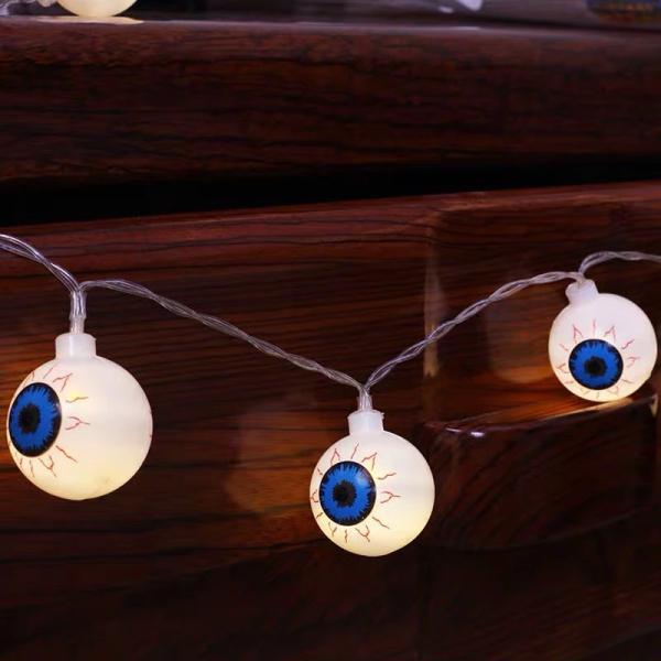 Eyeball String Light Batterey Charged Muticolor Eye Night Light Hanging Wall Decor Festoon Decoration LED Halloween Lights