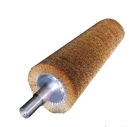 Pinceau cylindrique industriel Pinceau à rouleaux de matériau en fil de cuivre pour le polissage