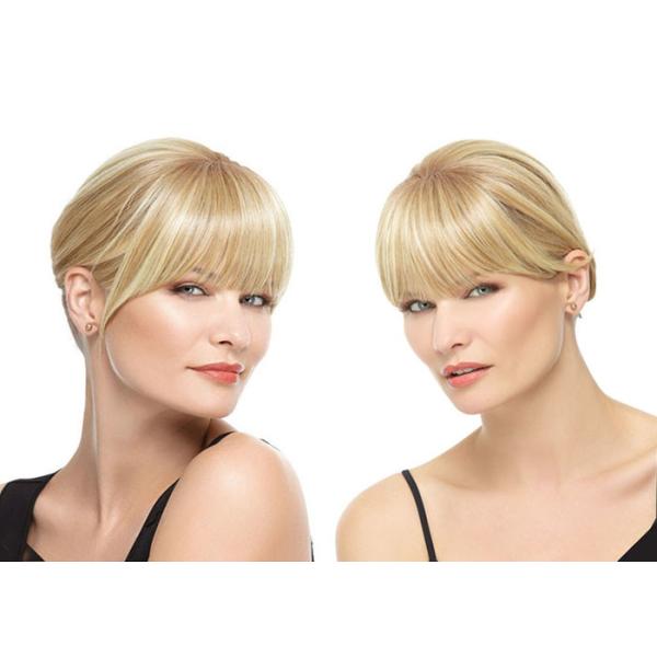 Lady Short Synthetic Hair Wigs Blonde + Bun Chignon Costume