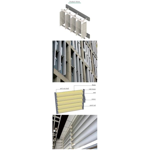 Anti Theft Outdoor Aluminum Sun Shade Louvres Windproof Customized Size