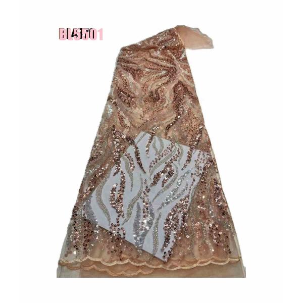 luxury Europe Wedding Party Dress Bridal Dress Fabric High Quality Beaded Austria Embroidery  French Tulle Lace with Sequins