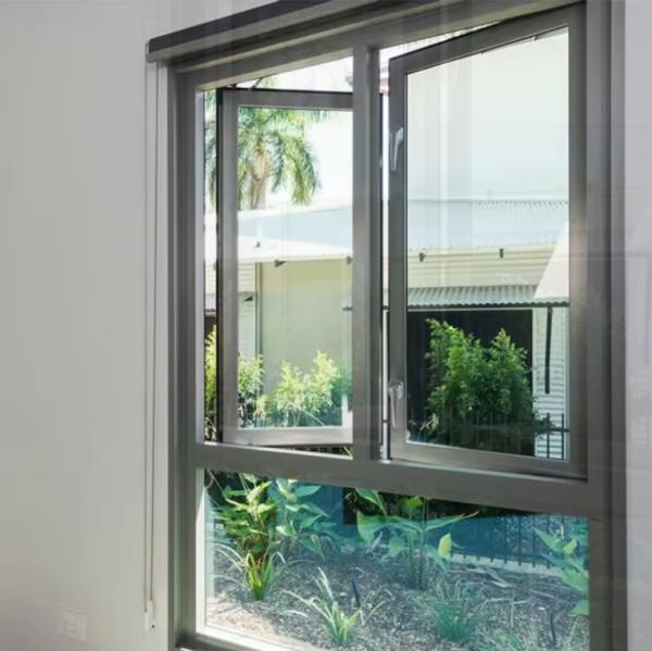 New Design Aluminum Casement swing Window With Tempered Glass