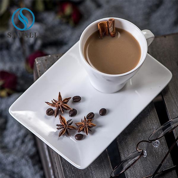 Savall Rectangle Fine Bone China Breakfast Cup And Saucer