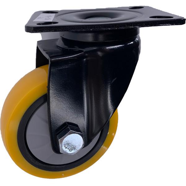 3 Inch Industrial Caster Wheels TPE Elastic Rubber Wheel with Top Plate
