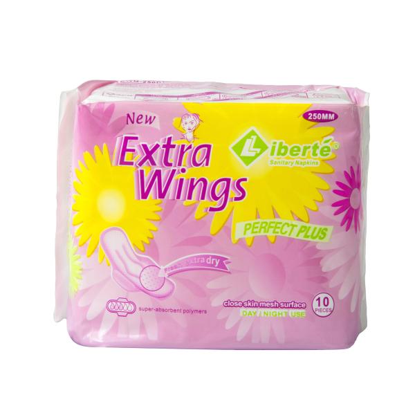 Extra Wings Organic Sanitary Pads 250mm Dryness Women Wearing Sanitary Napkins