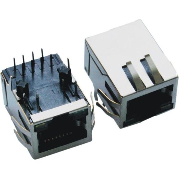 Shielded RJ45 Magnetic Jack With Filter , Rj45 Cat5 Connector Single Port With