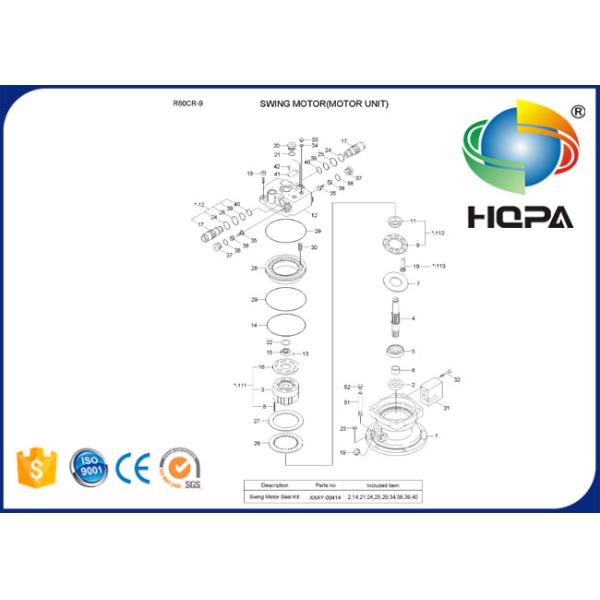 XKAY-00414 XKAY00414 Swing Motor Seal Kit For Hyundai R55-7 R60-7 R80CR-9