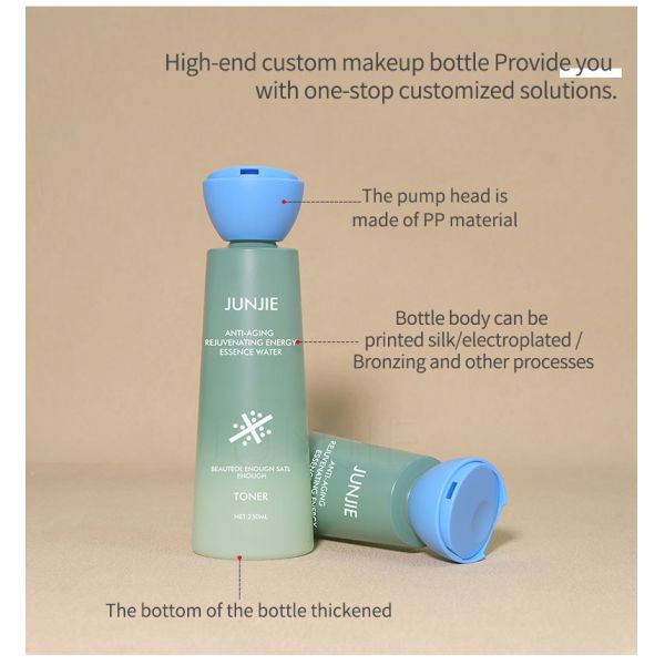 High Quality 250ml 200ml Pet Skin Care Containers and Cosmetic Packaging Empty Plastic Toner Bottles