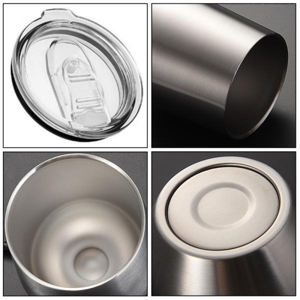 12 Oz Insulated Wine Tumbler With Lid And Straw Stainless Steel Stemless Wine Tumbler