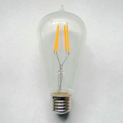 LED Filament Edison Glass Bulbs light Dimmable E14/E26/E27/B22,4W/6W/8W,110v/220v ST64