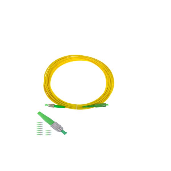 Куртка гибкого провода LSZH 3.0mm волокна режима FC/APC FC/APC DX одиночная желтая
