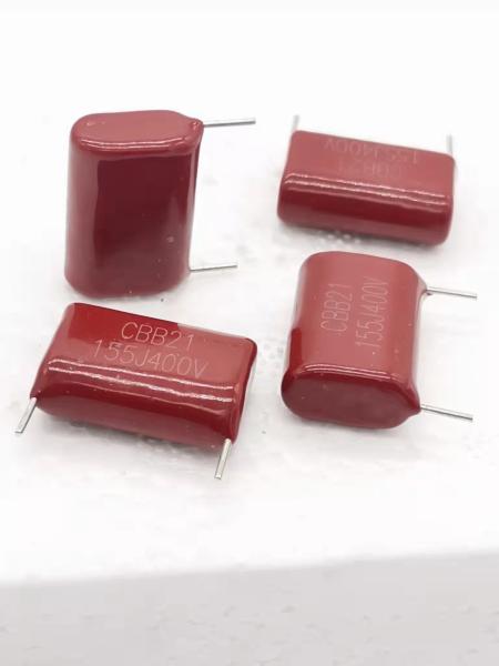 Antirust Red Metallized Polypropylene Film Capacitor CBB21 155J400V