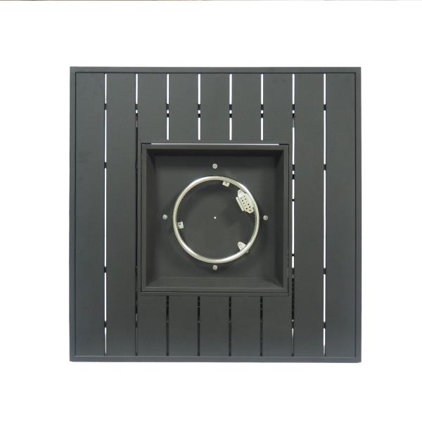 Garden Patio Outdoor Gas Square Fire Pit Black Ceramic Tabletop CSA
