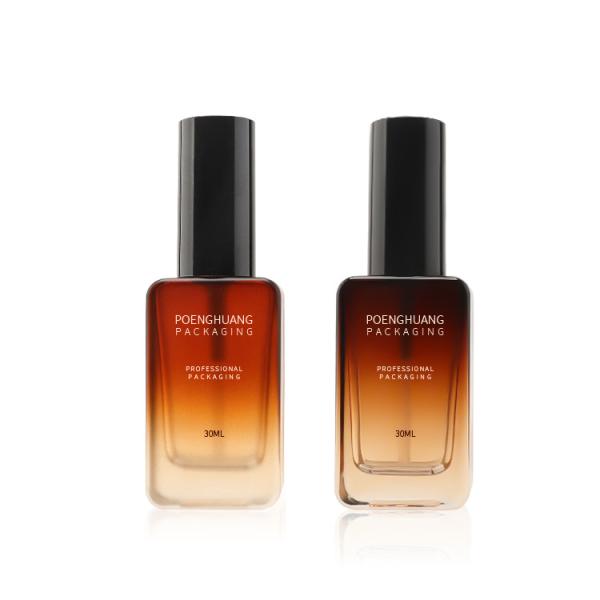 стеклянная упаковка заботы кожи квадрата насоса лосьона золота бутылки учреждения 30ml