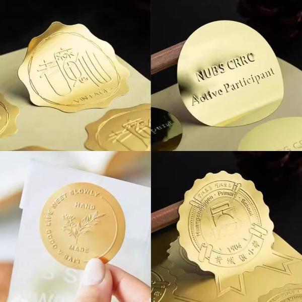 Autocollants faits sur commande de vinyle en métal en aluminium, labels auto-adhésifs pour les produits électroniques
