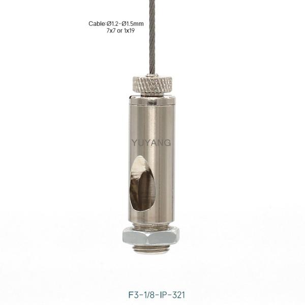 M10 Thread Pendant Light Cable Gripper 12*40mm Mesh Nut F3-1/8-IP-321 High Stability