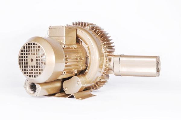 High Flow Industria Turbo Ring Air Blower 3.45kw Double Stage High Pressure