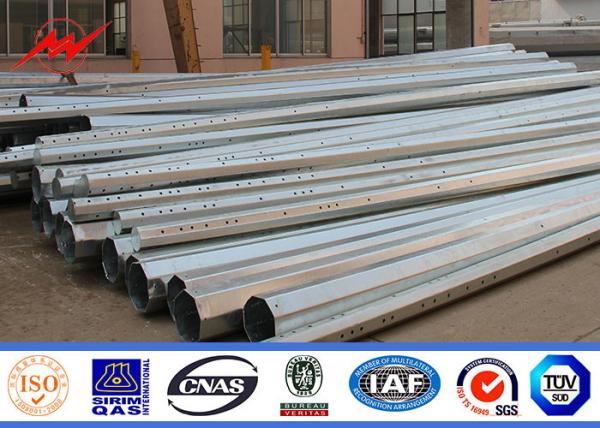 25FT 2.5mm Thickenss Hot Dip Galvanized Steel Pole Philippines NEA Standard