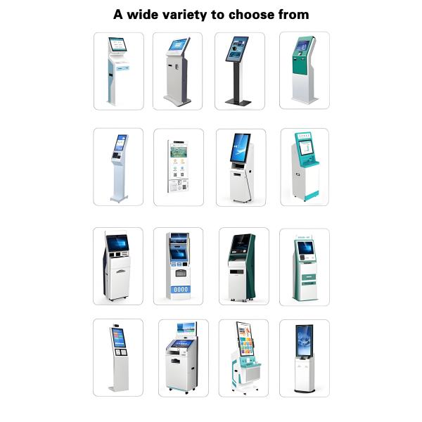 22 Inch ID Card Reader A4 Printer QR Code Scanner Self Service Kiosk for Hospital