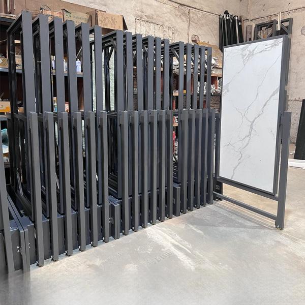 800 X 2400mm Porcelain Rotating Display Stand  Slab Pull Out Tile Display Stand Rack