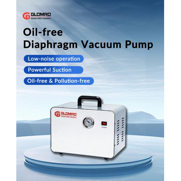 High Vacuum Portable Oil-Free Diaphragm Pump Low Noise Lab Equipment Adjustable Positive & Negative Pressure