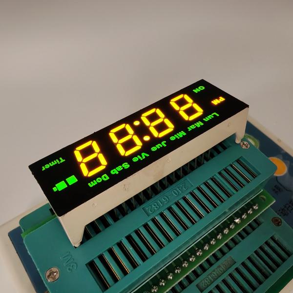 4 Digit 7 Segment Yellow/Green LED Display For Timer Control