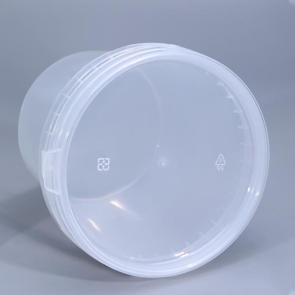 Продажа 2 л бело-черно-прозрачная пластиковая ведра с крышкой для закусок пищевого качества