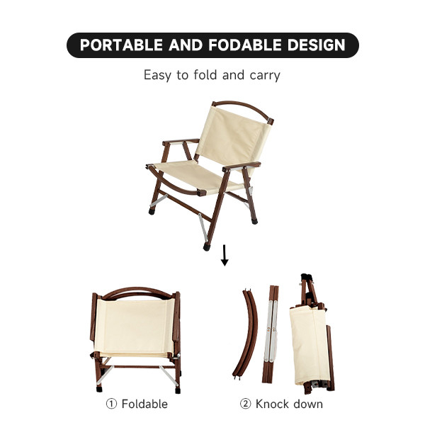 Экологически чистый деревянный легкий кресло для кемпинга сгибающее красное для пикника на открытом воздухе