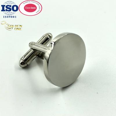 Blank Metal Cufflink Men Gift Custom Laser Logo Personalised With Box Packaging