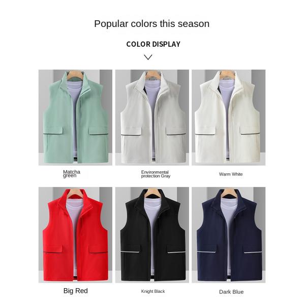 Custom Logo Printed Thickened Down Cotton Vest Work Clothes for Casual and Active Wear