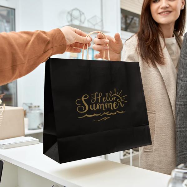 Настраиваемый логотип Сверхбольшая плоская дно Kraft бумажной сумки для продуктов питания и одежды продажи